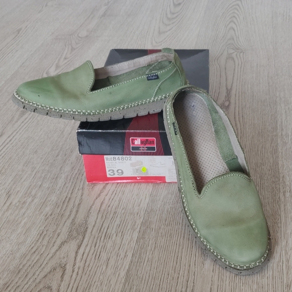 Green Nubuk, Genuine Leather Soft Comfort Mokasins - Picture 2 of 6
